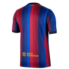 Barcelona 2026/27 home jersey in deep blue and claret stripes with the FC Barcelona crest.